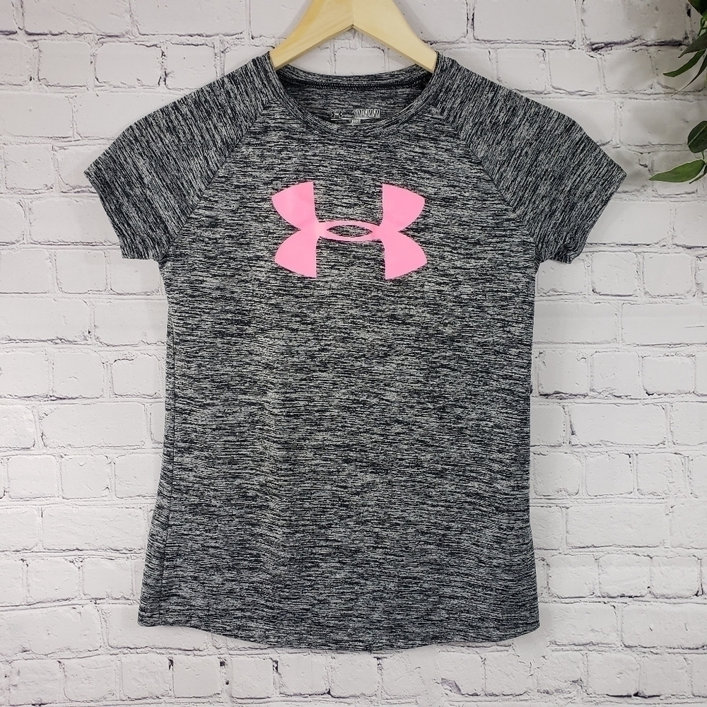 UNDER ARMOUR Heat Gear Short Sleeve Top Size YMD - Picture 8 of 8